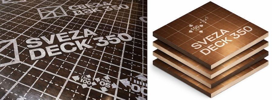 Ламинированная фанера SVEZA Deck 350 Ламинированная фанера SVEZA Deck 350